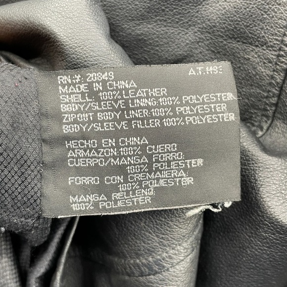 Vintage Phase Two Genuine Leather Jacket Men's Medium Black Coat 90s Moto Biker - Picture 10 of 12